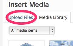 Upload files tab