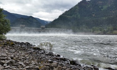 Below the Bonneville Dam on the Columbia River.
