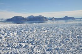 Kristin Laidre's view headed to Northwest Greenland to study narwhals at glacier fronts.