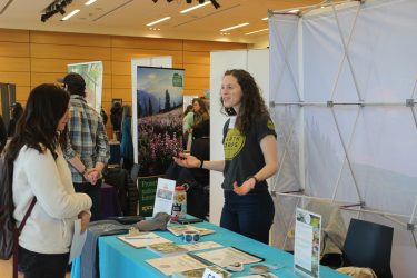 Earth Corps booth at the 2020 Environmental Career Fair