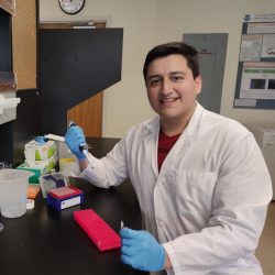 Bryan Ortiz in his lab
