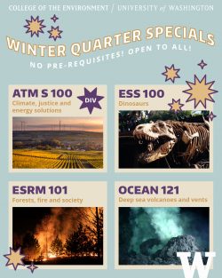 Promo image: winter quarter specials. No prerequisites, open to all.
