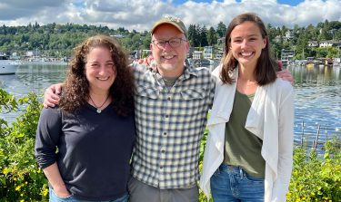 The eDNA Collaborative team. From left to right: Program manager Cara Sucher, director Ryan Kelly and chief scientist Eily Andruszkiewicz Allan.eDNA Collaborative