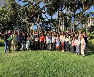 Geo Futures Cohort 1 group photo at SACNAS 2019 in Hawaii.