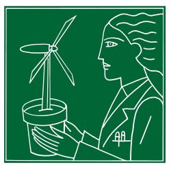 Illustration of a person holding a windmill in a flower pot