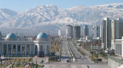 The capital city of Turkmenistan, Ashgabat, in 2009.